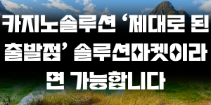 카지노솔루션 ‘제대로 된 출발점’ 솔루션마켓이라면 가능합니다